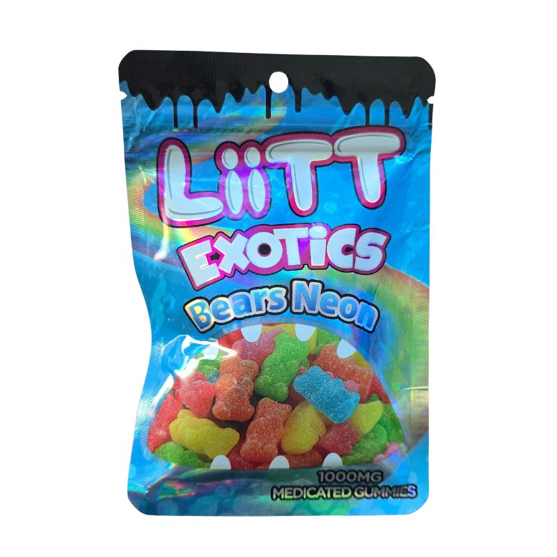 Gomitas Liitt Exotics "Bears Neon"THC (8 Piezas)