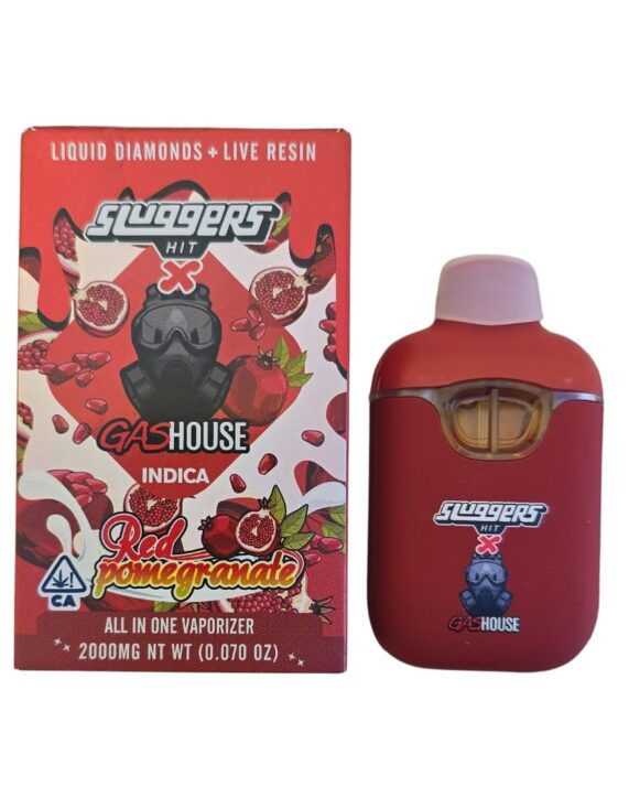 PLUMA DE WAX - SLUGGERS X GAS HOUSE (2 sabores) "Punch Boul Kush- Red Pomegranate" 2ML (INDICA)