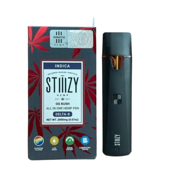 PLUMA DE WAX DESECHABLE DELTA -8 STIIIZY OK KUSH DELTA -8