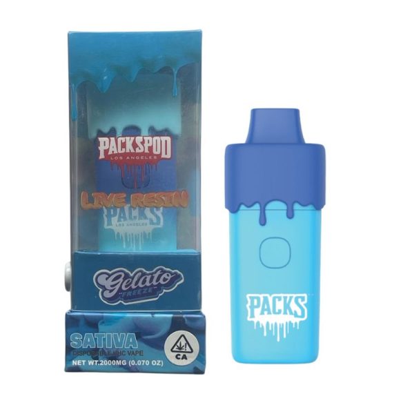 pluma desechable wax- packspod- gelato freeze sativa