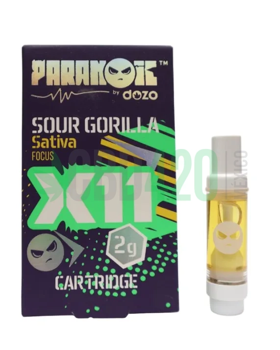 CARTUCHO WAX - PARANOIC X11 "Sour Gorilla" 2ML (SATIVA)