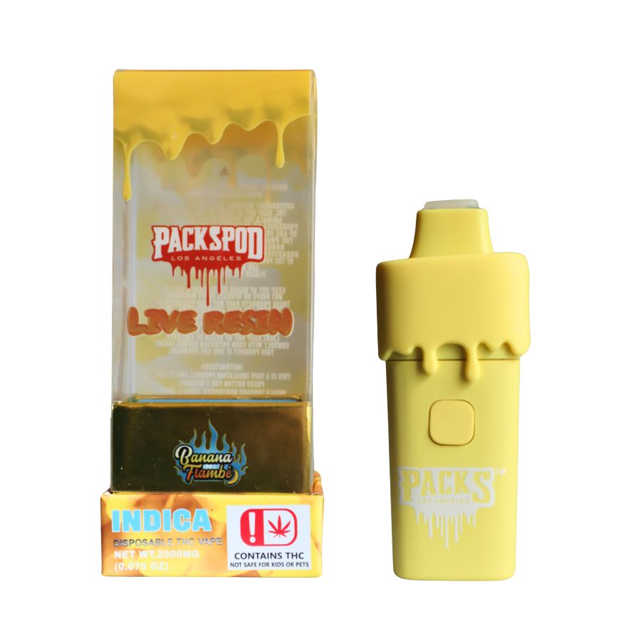 PLUMA DE WAX DESECHABLE - PACKSPOD "Banana Flambé"  2ML (ÍNDICA)