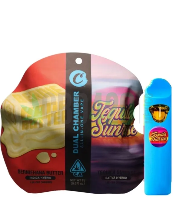 PLUMA DE WAX DESECHABLE - COOKIES (2 sabores) "Berniehana Butter - Tequila Sunrise" (SATIVA) 2ML