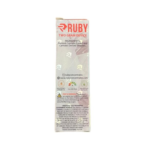 PLUMA DESECHABLE WAX - RUBY -MAUI WAUI- SATIVA1