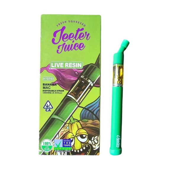 PLUMA DE WAX DESECHABLE JEETER JUICE «Banana Mac» 1ML (HÍBRIDA) Cartuchos THC y Plumas para WAX