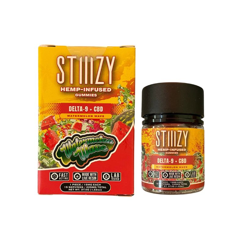Gomitas STIIIZY Delta-9 + CBD "Watermelon Wave" (15 pzs)