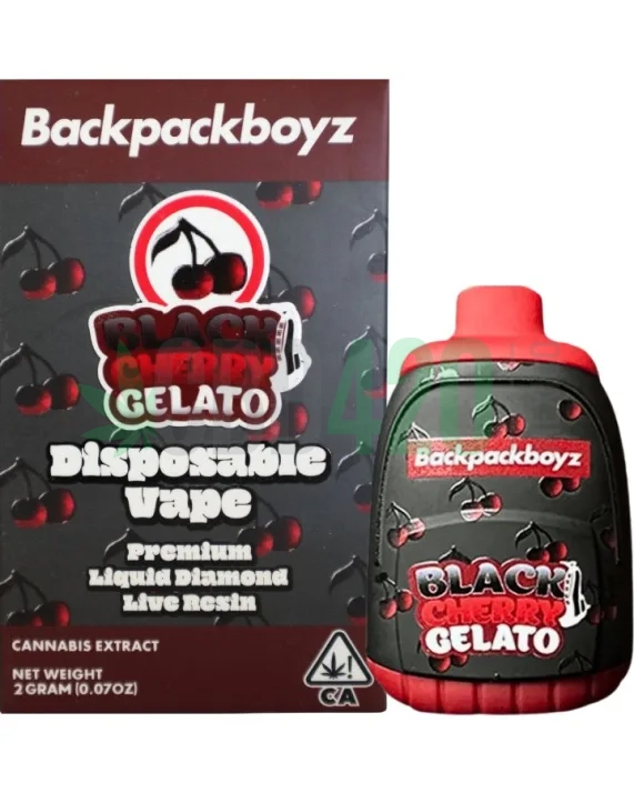 PLUMA DESECHABLE DE WAX – BACKPACKBOYZ «Black Cherry Gelato" 2ML (SATIVA)