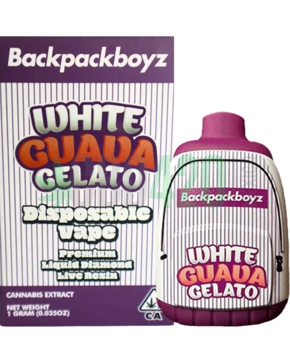 PLUMA DESECHABLE DE WAX – BACKPACKBOYZ «White Guava Gelato» (SATIVA)