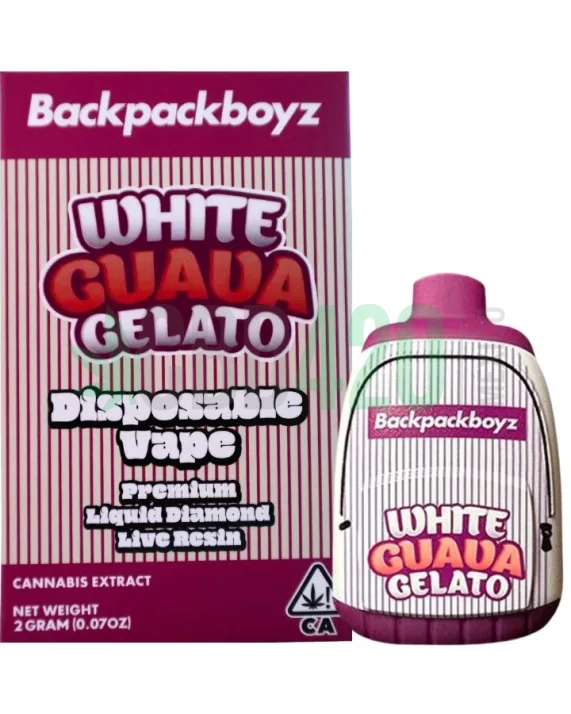 PLUMA DESECHABLE DE WAX – BACKPACKBOYZ «White Guava Gelato" 2ML (SATIVA)
