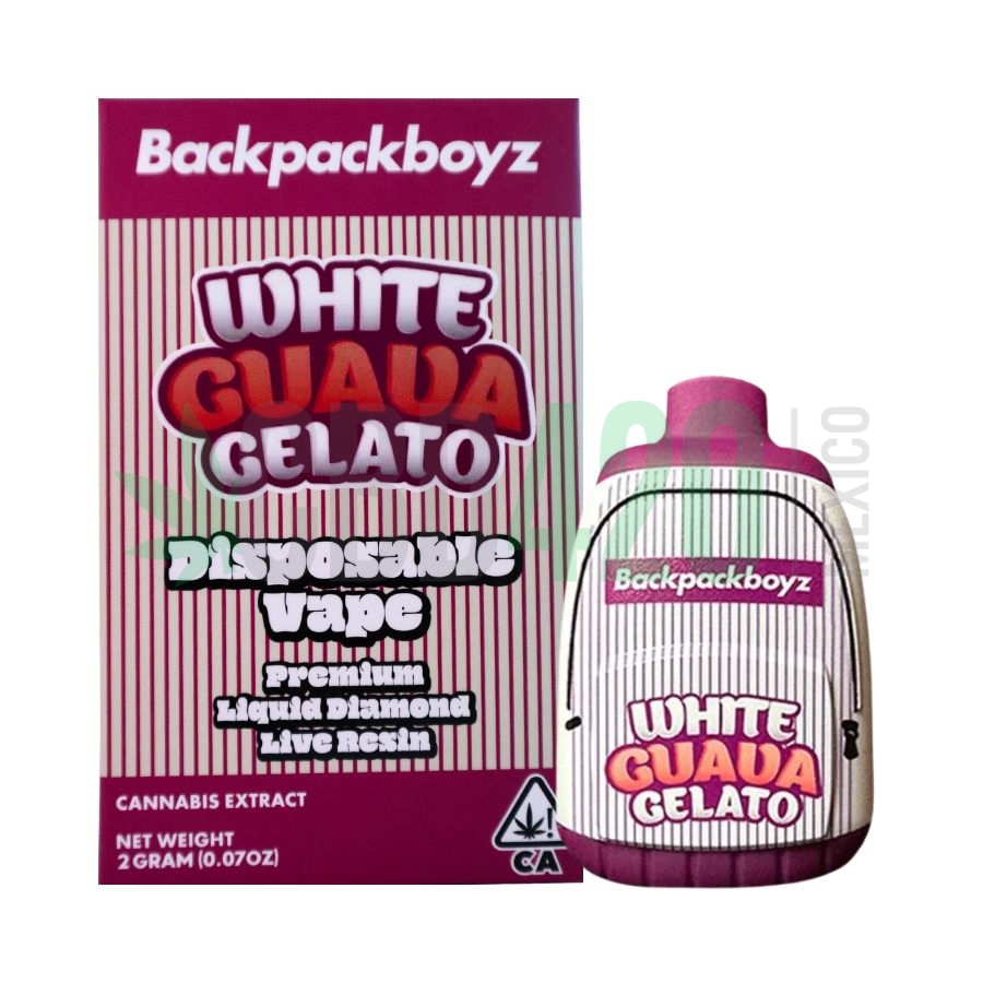 PLUMA DESECHABLE DE WAX – BACKPACKBOYZ «White Guava Gelato" 2ML (SATIVA)