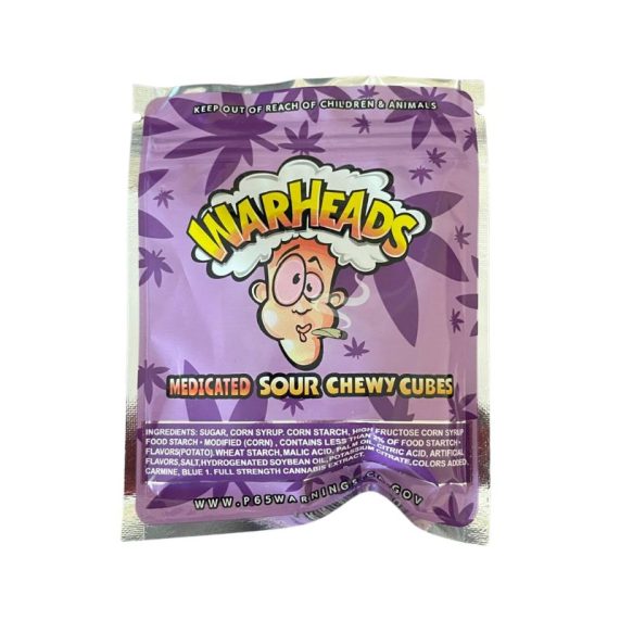 gomas warheads medicated sour chewy cubes reverso