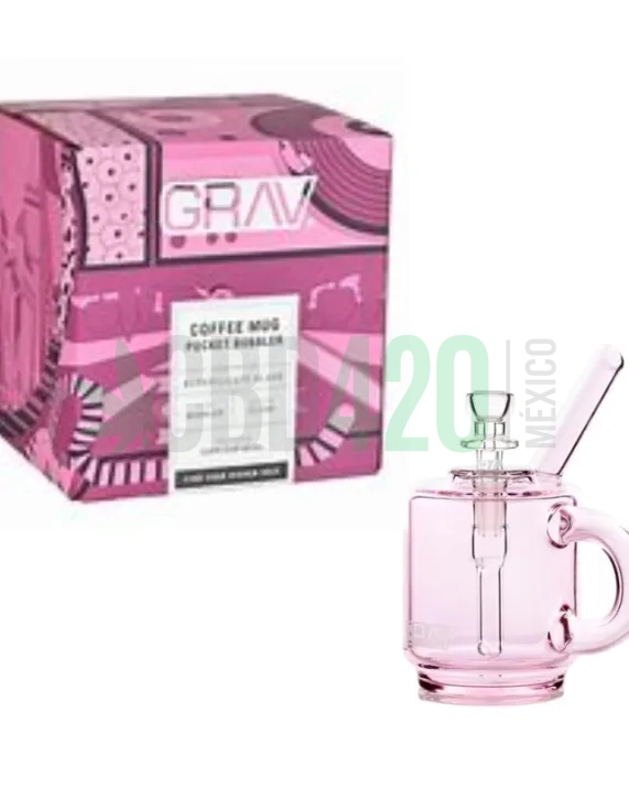 GRAV COFFEE MUG POCKET BUBBLER - PBCM -PINK