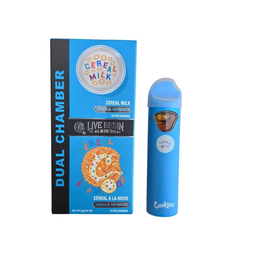 PLUMA DE WAX DESECHABLE - COOKIES (2 sabores) "Cereal Milk - Céreal Á la mode" (INDICA - HIBRIDA) 2ML