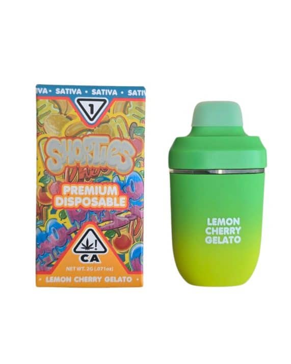 PLUMA DE WAX DESECHABLE - SHORTIES "Lemon Cherry Gelato" 2ML (SATIVA)