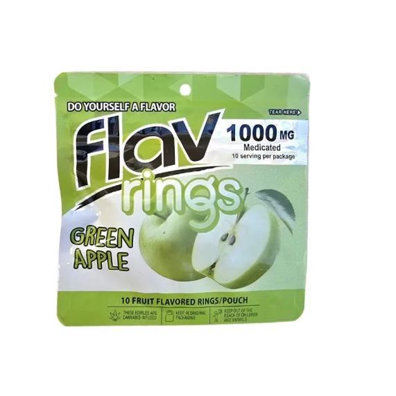 GOMAS FLAV RINGS GREEN APPLE