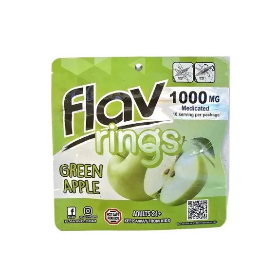 GOMAS FLAV RINGS GREEN APPLE REVERSO