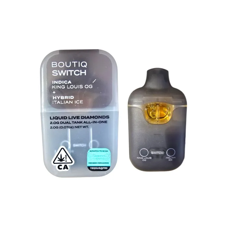 PLUMA DESECHABLE DE WAX – BOUTIQ «King Louis Og & Italian Ice» (ÍNDICA/ HÍBRIDA)
