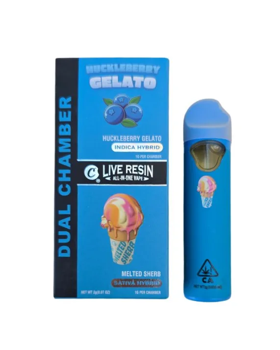 PLUMA DE WAX - COOKIES (2 en 1) "Hckleberry Gelato - Melted Sherb"2ML (INDICA/HIBRIDA)