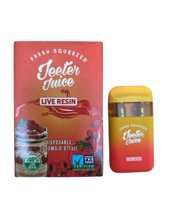 PLUMA DE WAX - JEETER JUICE (2 EN 1)"Sour Strawberry - Respberry Parfait" 2ML (SATIVA/HIBRIDA)