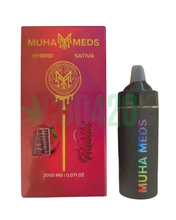 PLUMA WAX – MUHA MEDS (2 sabores) "Strawberry Runtz - Habibi" 2ML (HIBRIDA/ SATIVA )