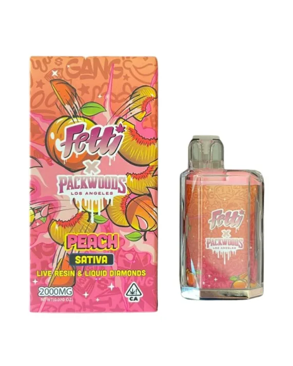 PLUMA DE WAX - FETTI BY PACKWOODS - "Peach" 2ML (SATIVA)