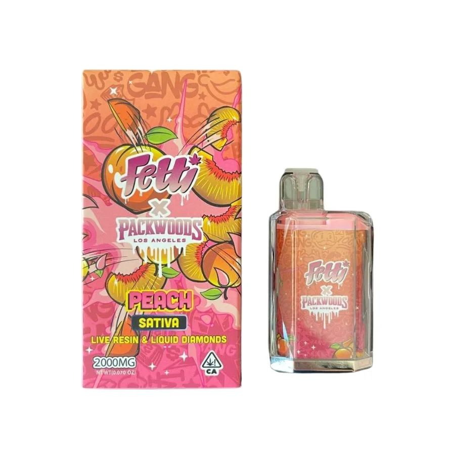 PLUMA DE WAX - FETTI BY PACKWOODS - "Peach" 2ML (SATIVA)