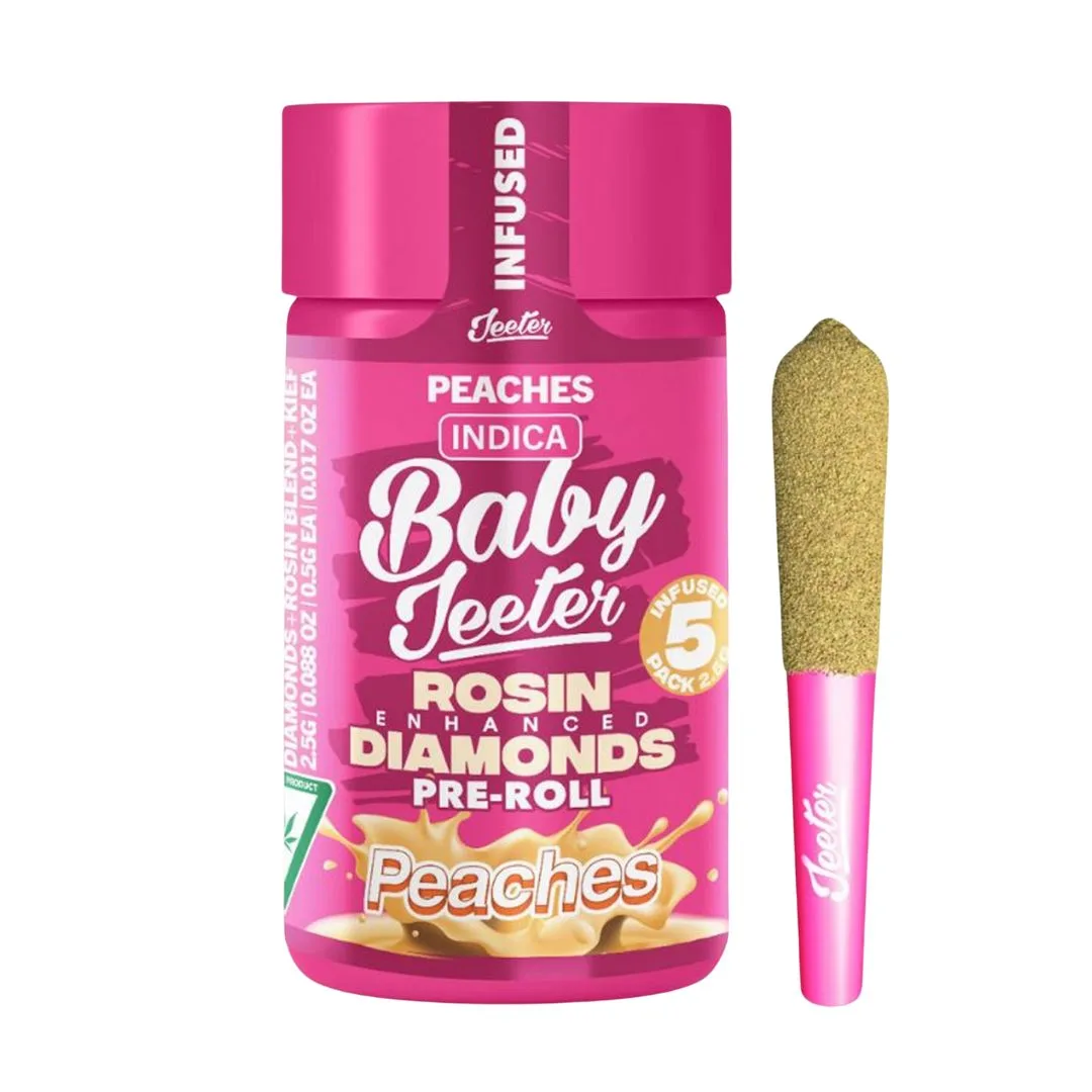 PORROS PRE-ROLADOS - BABY JEETER - "Peaches" 2.5 GR (5 piezas)