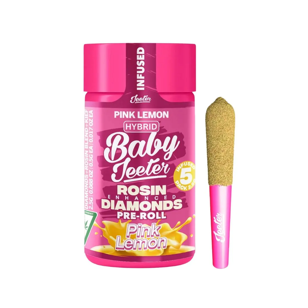 PORROS PRE-ROLADOS - BABY JEETER - "Pink lemon" 2.5 GR (5 piezas)