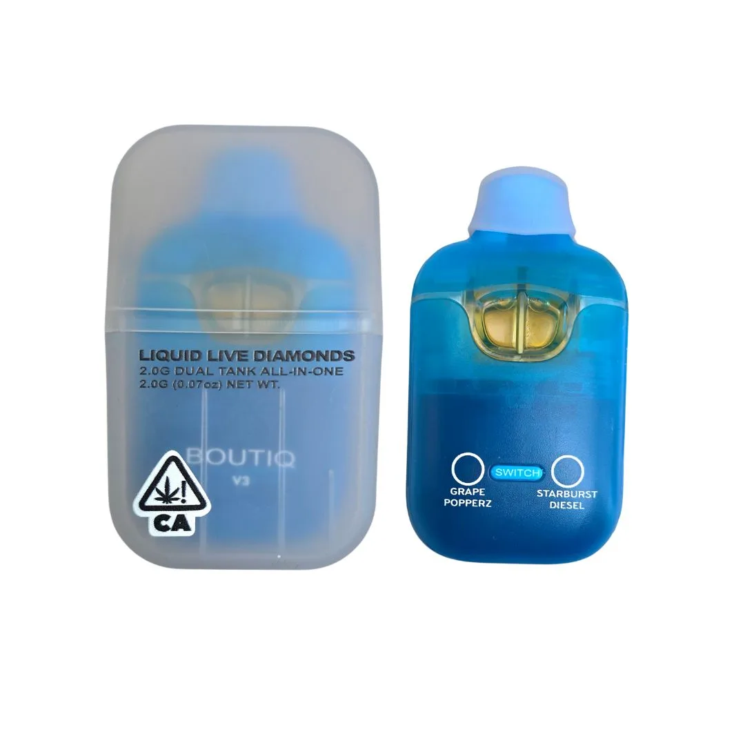 PLUMA DE WAX – BOUTIQ ( 2 sabores) «Grape Popperz - Starburst Diesel» 2 ML (ÍNDICA/SATIVA)