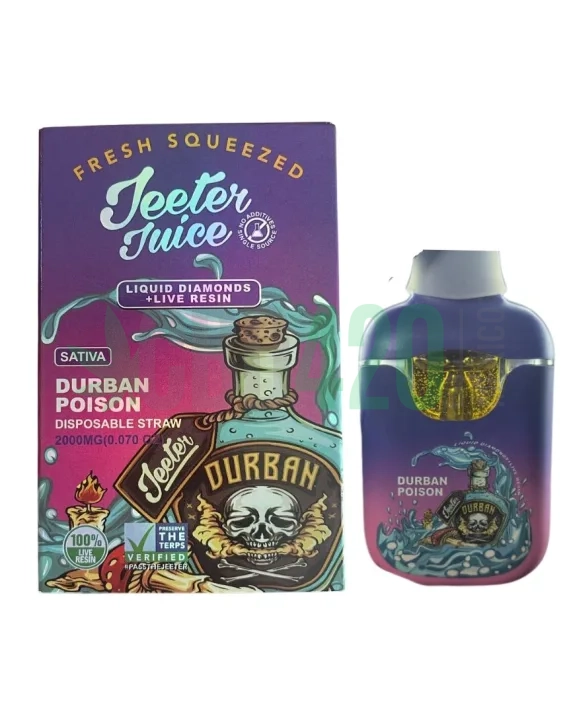 PLUMA DE WAX DESECHABLE - JEETER JUICE "Durban Poison" 2ML (SATIVA)