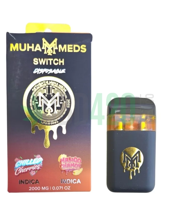 PLUMA WAX – MUHA MEDS (2 sabores) "Chilled Cherries-Mango Chamoy" 2ML (ÍNDICA / INDICA)