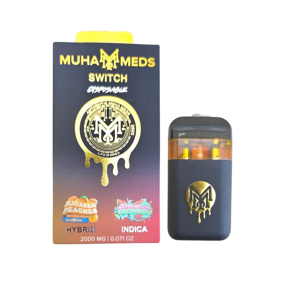 PLUMA WAX – MUHA MEDS (2 sabores) "Macaron Peaches & Watermelon Cucumberry" 2ML (HIBRIDA/INDICA)