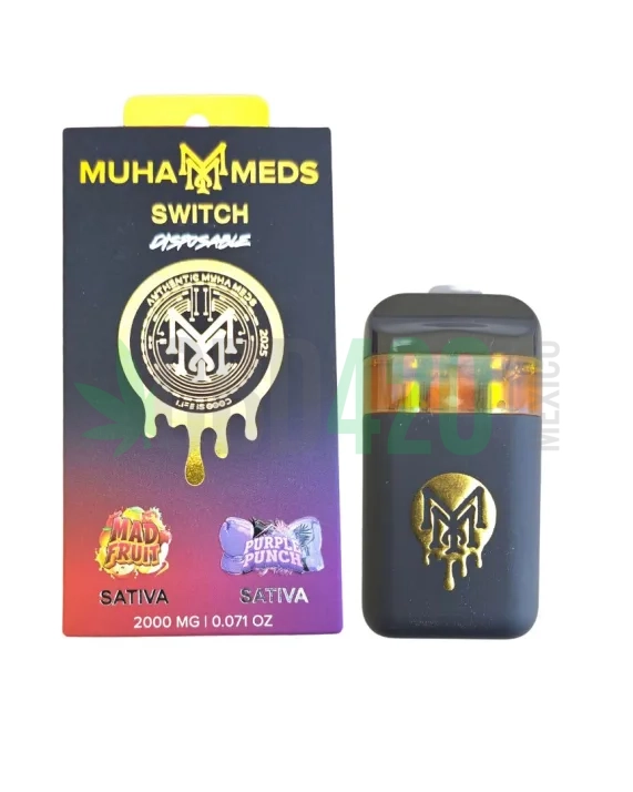 PLUMA WAX – MUHA MEDS (2 sabores) "Mad Fruit - Purple Punch" 2ML (SATIVA / SATIVA )
