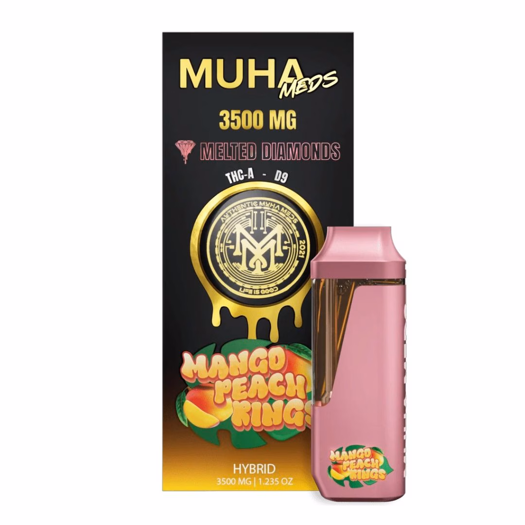 PLUMA WAX – MUHA MEDS "Mango peach rings" 3.5ML (HIBRIDA)