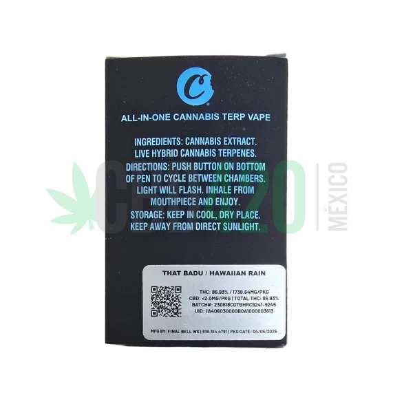 PLUMA WAX COOKIES THAT BADU - HAWAIIAN RAIN REVERSO