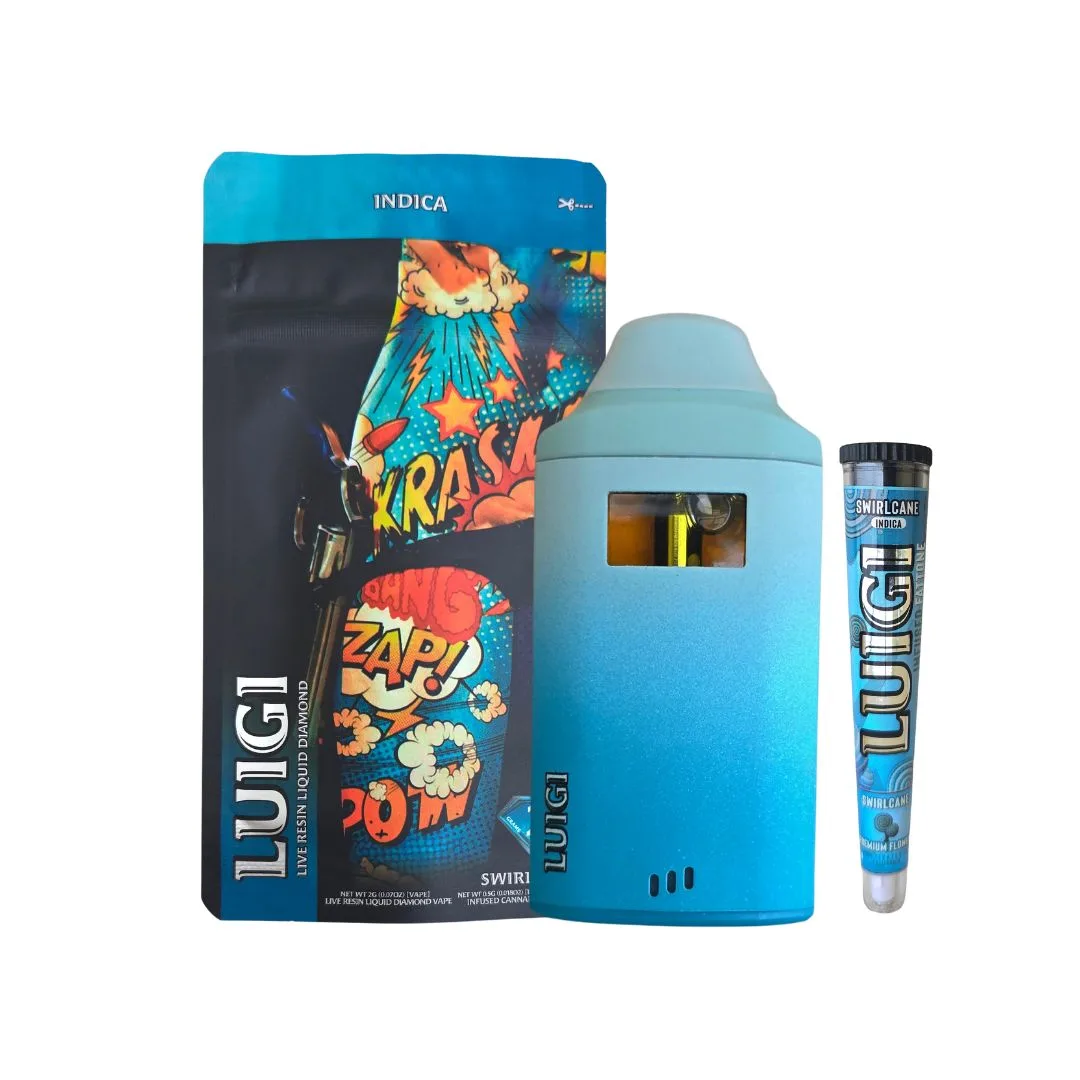 PLUMA DE WAX + PORTA PORRO – LUIGI «Swirlcane» 2 ML (INDICA)