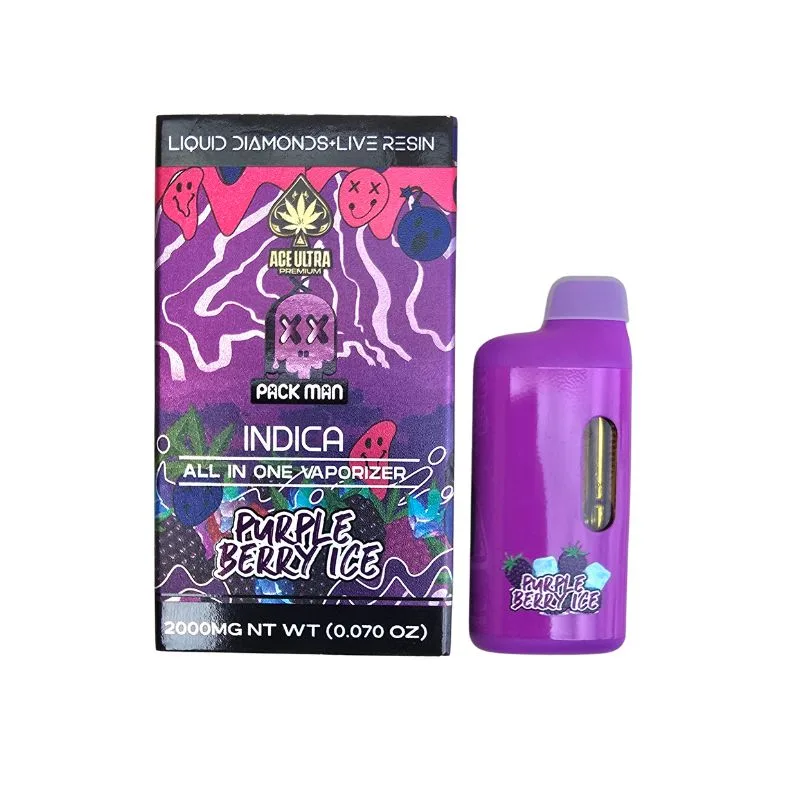 PLUMA DE WAX – PACK MAN x ACE ULTRA «Purple Berry Ice» 2ML (INDICA)