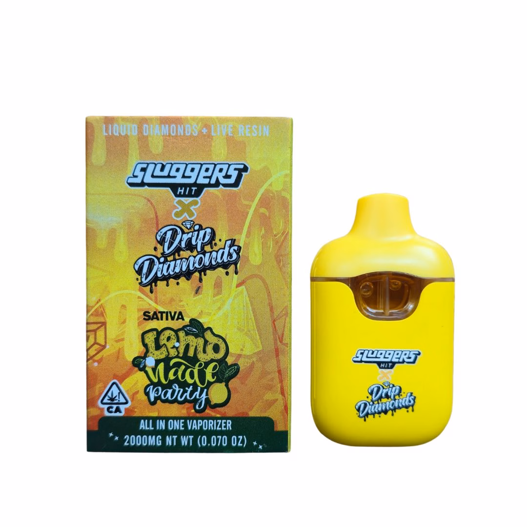 PLUMA DE WAX - SLUGGERS X DRIP DIAMONDS 2 (SABORES)"Lemonade Party - Pine Apple" 2 ML (HÍBRIDA/SATIVA)