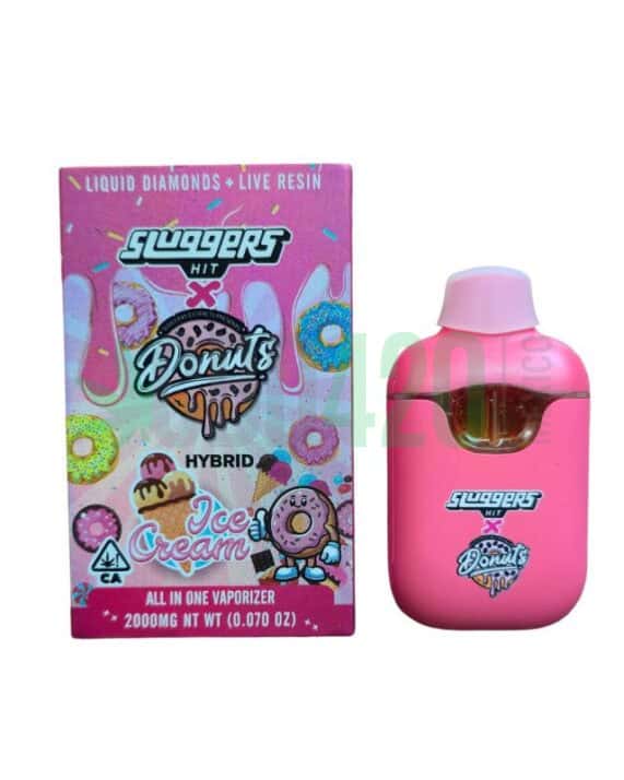 PLUMA DE WAX - SLUGGERS X DONUTS 2 (SABORES) "Ice Cream - Candy Fumez" 2 ML (HIBRIDA/HIBRIDA)