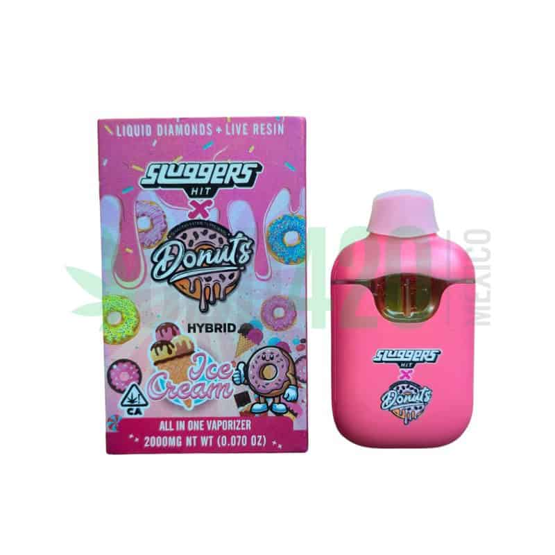 PLUMA DE WAX - SLUGGERS X DONUTS 2 (SABORES) "Ice Cream - Candy Fumez" 2 ML (HIBRIDA/HIBRIDA)