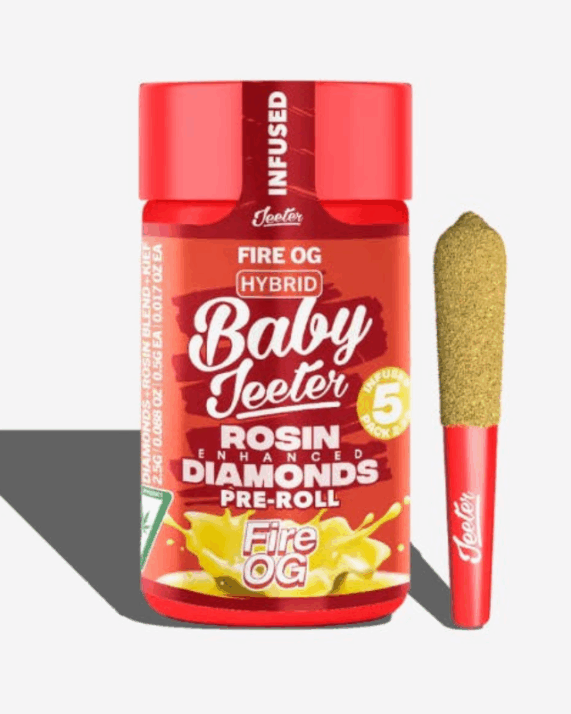 PORROS PRE-ROLADOS - BABY JEETER - "Fire OG" 2.5 GR (5 piezas)