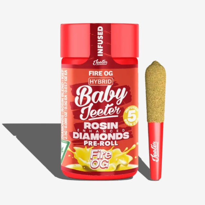 PORROS PRE-ROLADOS - BABY JEETER - "Fire OG" 2.5 GR (5 piezas)