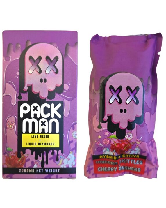 PLUMA DE WAX PACK MAN (2 sabores) "Unicorn Zkittles - Cherry Gushers" 2ml (HIBRIDA/SATIVA)