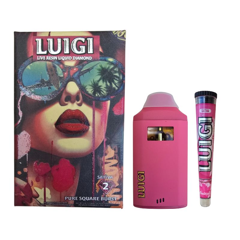 PLUMA DE WAX + PORTA PORRO – LUIGI «Pure Square Burst» 2 ML (SATIVA)