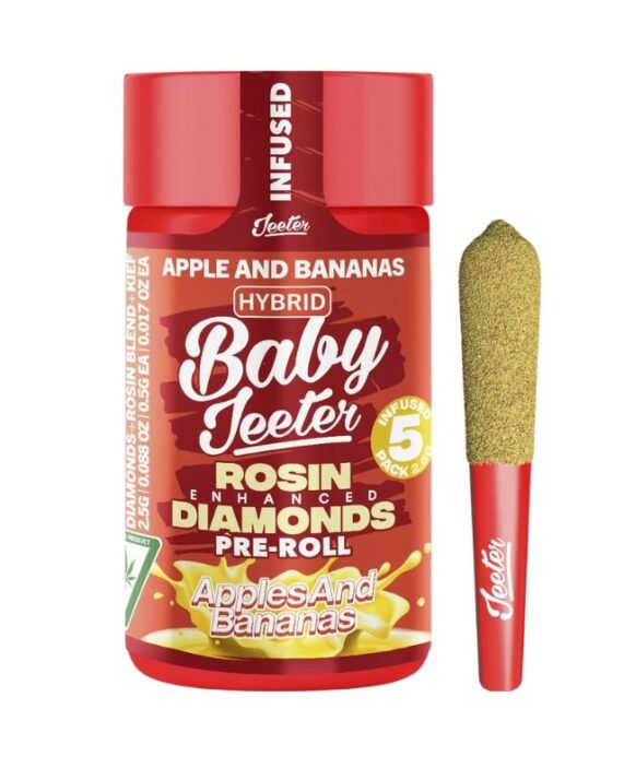 PORROS PRE-ROLADOS - BABY JEETER - "Apples and Banana"  2.5 GR (5 piezas) HÍBRIDA
