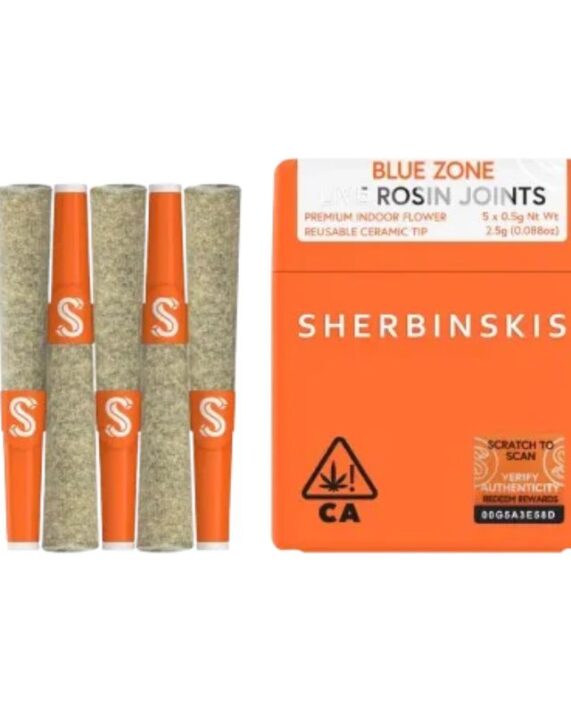 PORROS PRE-ROLADOS - SHERBINSKIS "Blue Zone" (5 piezas) INDICA