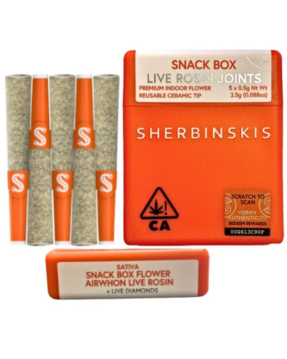 PORROS PRE-ROLADOS - SHERBINSKIS "Snack box" (5 piezas) SATIVA