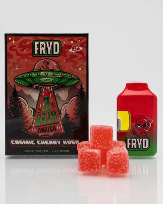 PLUMA DE WAX + GOMITAS - FRYD - "Cosmic Cherry Kush" 3ML (INDICA)