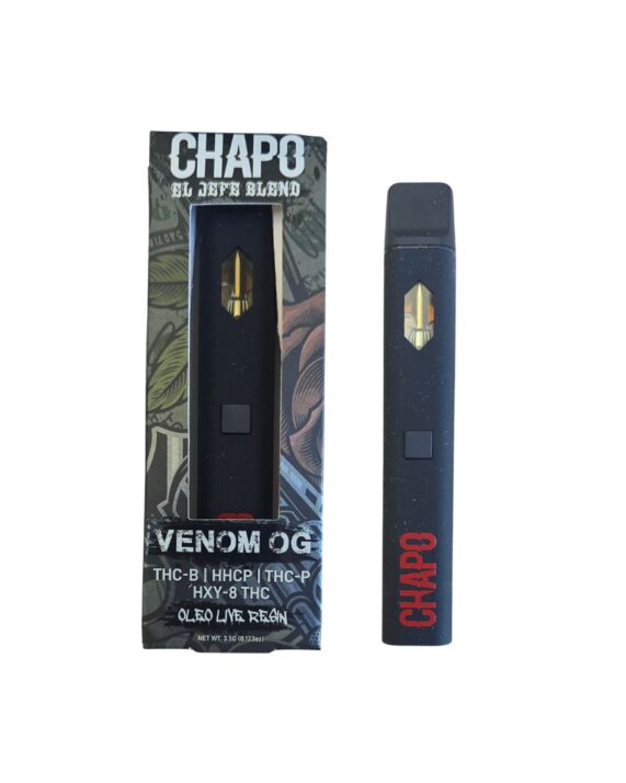 PLUMA DE WAX – CHAPO «Venom OG» THC-B + HHCP + THC-P + HXY-8 THC 3.5 MG (HIBRIDA)