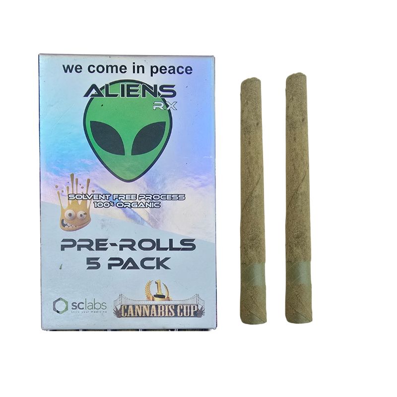 PORROS PRE-ROLADOS - ALIENS RX- "Mix de sabores"  (5 piezas) HIBRIDA